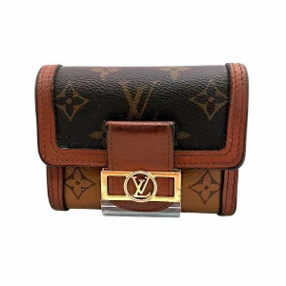 Louis Vuitton Monogram Reverse Portefeuille Dauphine Compact Tri fold Wallet